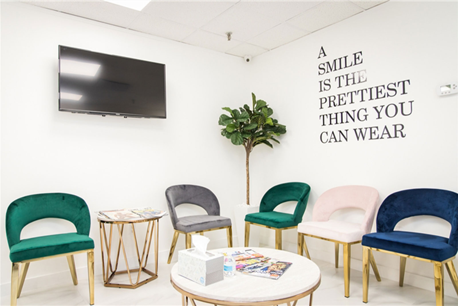 Lobby area of the dental center