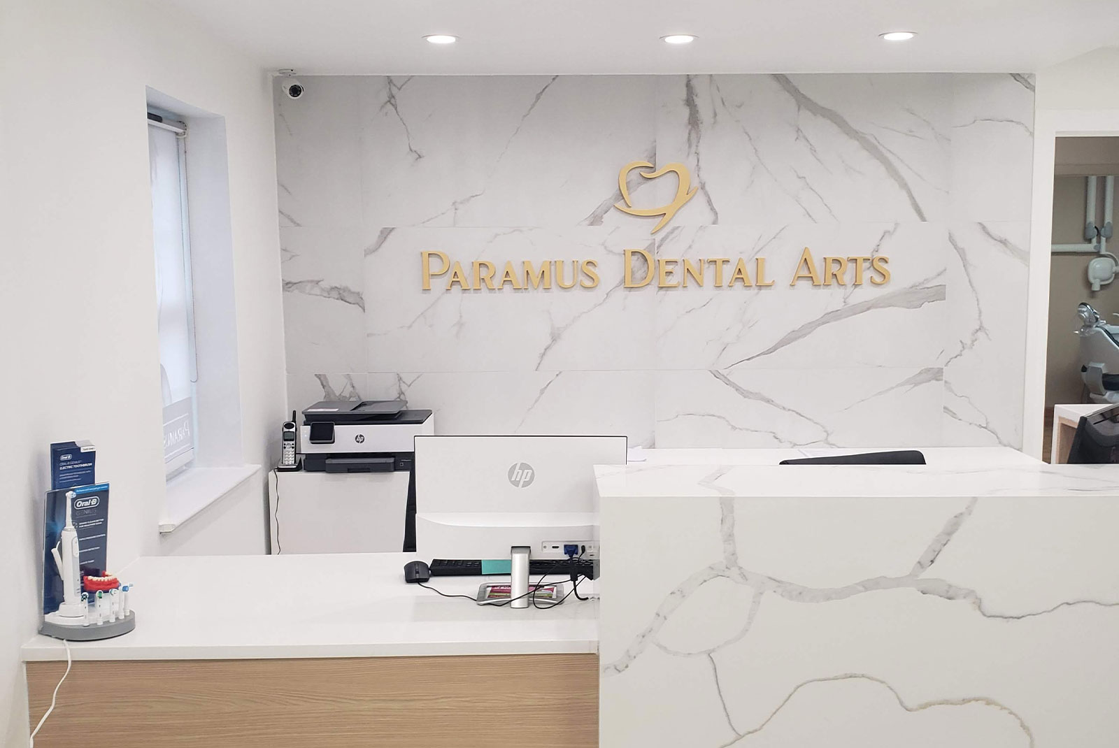 reception desk of the dental center