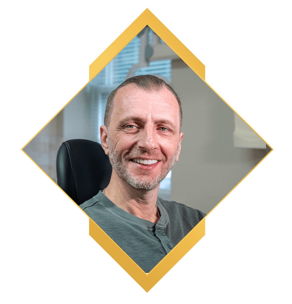 patient smiling brightly and prep and ready for their dental procedure