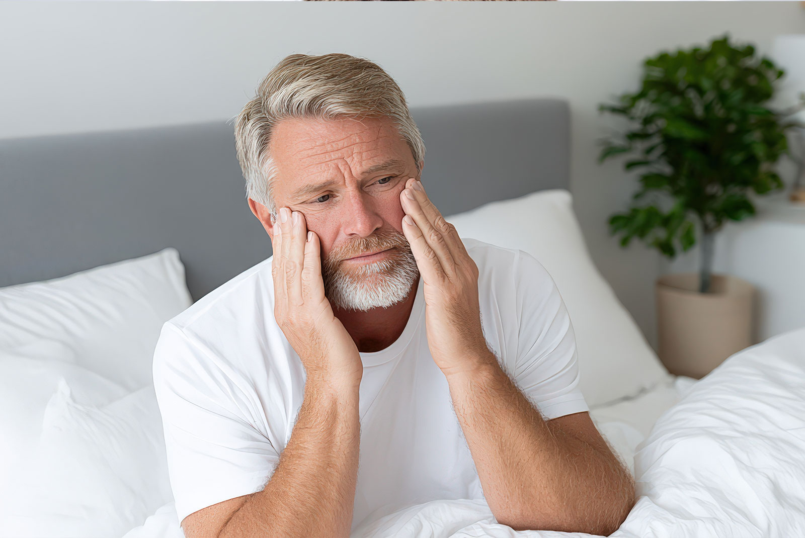 mature male having a hard time sleeping